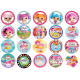 TLalaloopsy Set 20 cake toppers de vafa d5cm